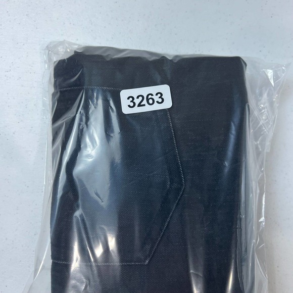 Acne Jeans Women High Rise‎ Straight Leg Denim Jeans Raw Hem Black 27 Core - Picture 13 of 13